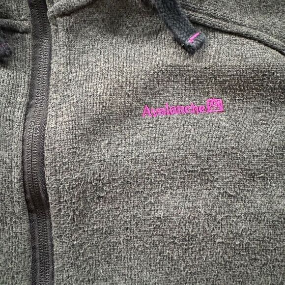 Avalanche High Neck Full Zip Up Jacket Small Pink Spellout Logo Women’s Size XL - Picture 4 of 10